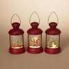 L & L Gerson Red Spinning Water Globe Lantern Indoor Christmas Decor 2497590